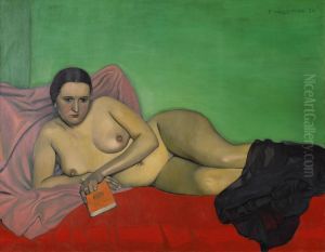 Femme nue tenant un livre by Felix Vallotton