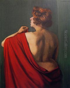 Femme au chale rouge by Felix Vallotton