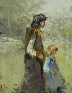 Mother And Child by Eduardo Cano De La Pena