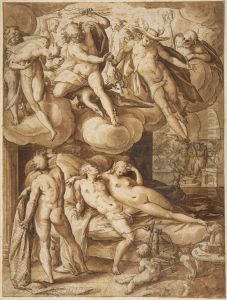Venus and Mars Surprised by Vulcan by Goltzius Hendrick