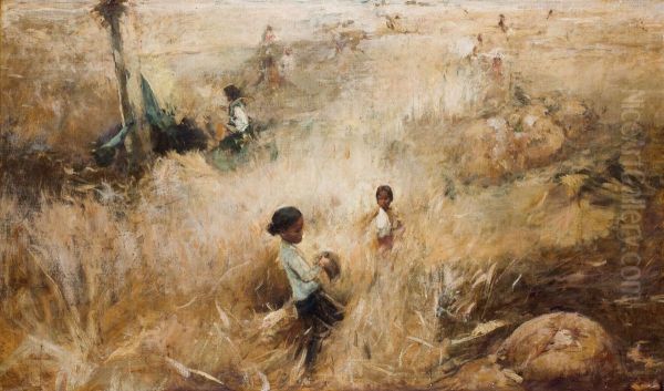 Cutting the rice - view 1