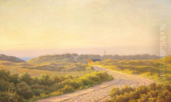 Midsummer's evening at the dunes of Tannishus, Jutland. - view 1