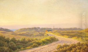 Midsummer's evening at the dunes of Tannishus, Jutland. Midsummer's evening at the dunes of Tannishus, Jutland.