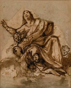 La Vierge Portee Par Des Anges