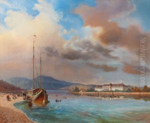Scene of Koblenz on the Rhine by unknown