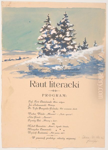 View of Tatras with spruce trees - view 1