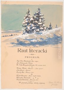 View of Tatras with spruce trees View of Tatras with spruce trees