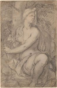 Lucretia as the Sense of Touch by Goltzius Hendrick