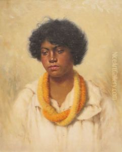Head of Hawaiian Girl--Ilima lei