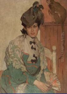 Woman with a Monkey by Ethel Mars