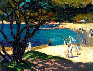 On Balmoral Beach Sydney by Ethel Carrick