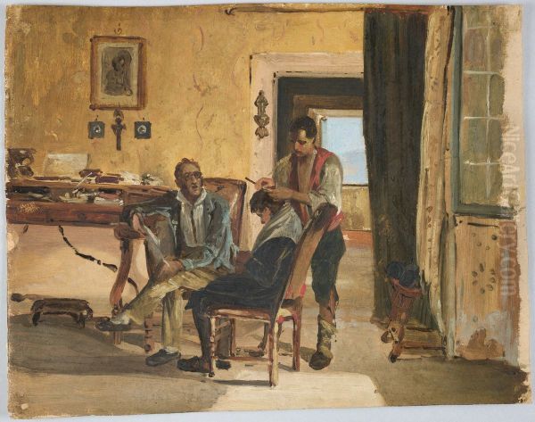 At the barbers - view 1