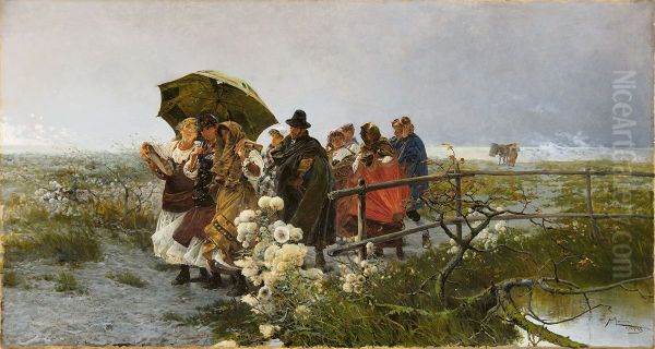 Returning from the festival - view 1