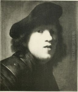Self-portrait with gorget and beret by unknown