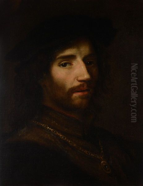 Tronie of a man with a barret - view 1