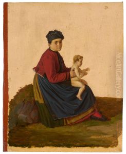 Femme du Hauenstein avec enfant by Louis Coblitz