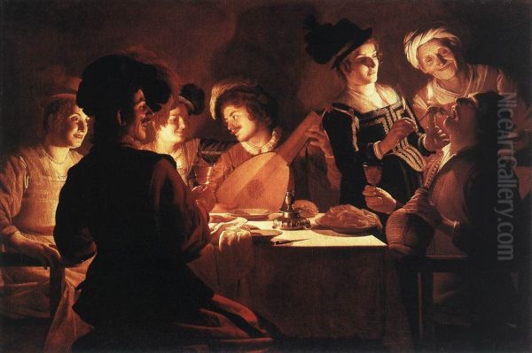 Supper with a Lute Player - view 1