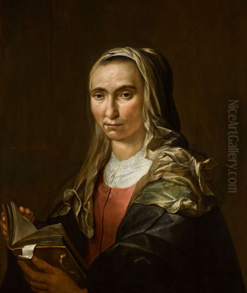 Portrait of a woman with a book - view 1