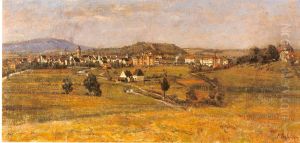 Balingen mit Bebelt, von Norden by Friedrich Eckenfelder