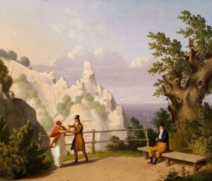 Udsigt af Mons Klint og Sommerspiret by Christoffer Wilhelm Eckersberg