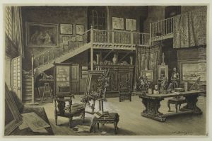 Meissonier's studio by Marie Desire Bourgoin