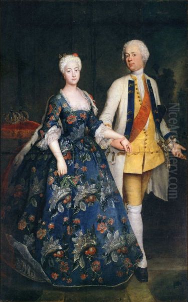 Portrait of Frederick William of Brandenburg-Schwedt with his wife Sophia Dorothea of Prussia - view 1