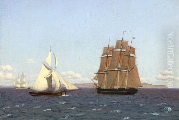 A frigate and a yacht. - view 1