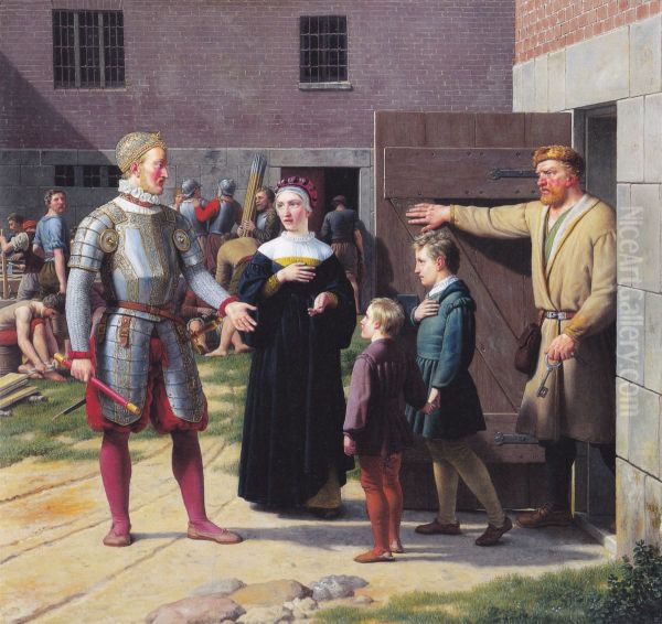 Frederik I releases the widow and children of Sten Sture from captivity - view 1