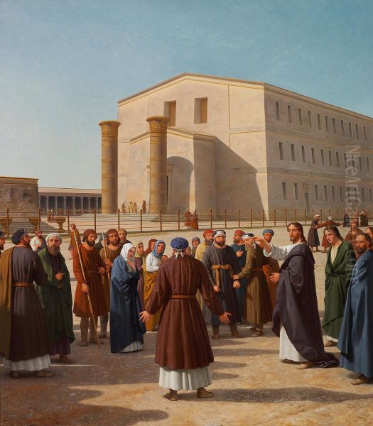 Jesus Being Tempted by the Pharisees. - view 1