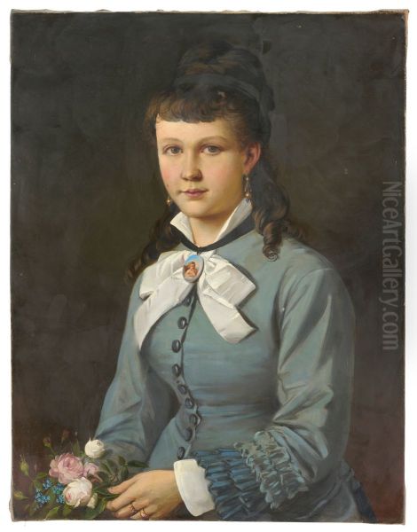Artist's Daughter Wearing a Grey Dress - view 1