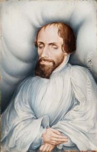 Portrait des Philipp Melanchthon (?) auf dem Totenbett