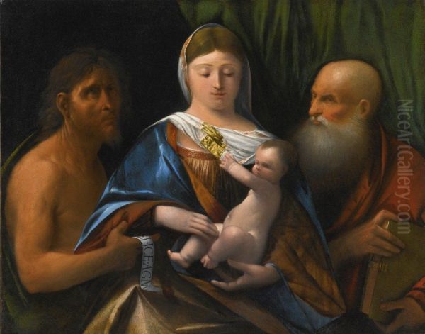 Madonna and Child with Saints John the Baptist and Jerome. - view 1