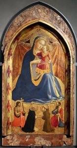 Madonna dell'umilta, i santi Giovanni Battista e Paolo e l'incontro dei santi Domenico e Francesco