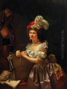 Portrait of an Artist, Traditionally Identified as Mademoiselle Halbou by Adele Romany