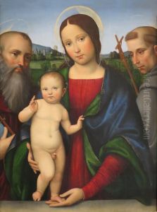 Madonna and Child with Saints Jerome and Francis by Francesco Francia