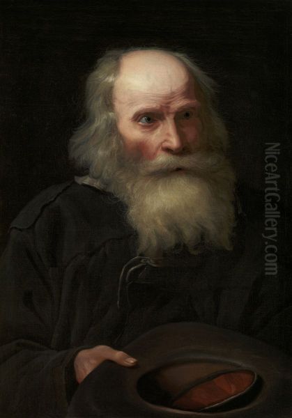 Portrait of an Old Man Begging - view 1