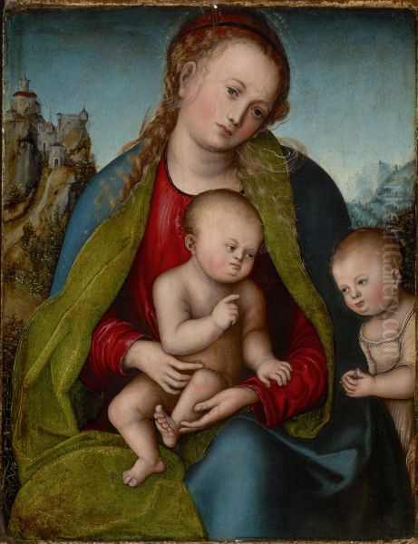 Virgin and Child adored by St. John the Baptist as a boy - view 1