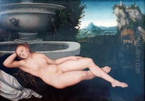 Reclining Water Nymph by Lucas Cranach the Elder