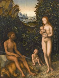 Die Faunfamilie mit erschlagenem Lowen