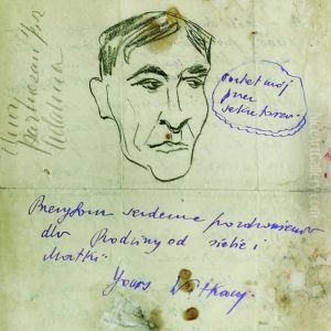 Autoportret, "portret moj przez sekretarza" by Stanislaw Ignacy Witkiewicz (Witkacy)