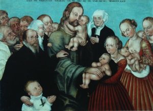 Jesus segnet die Kinder by Lucas The Younger Cranach