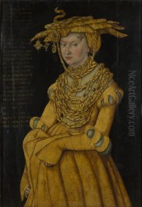 Portrait of the Duchess Catherine of Saxony by Lucas Cranach the Elder