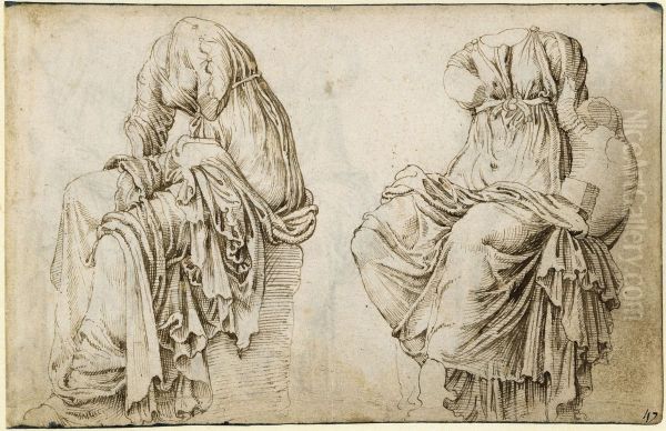 Two Muses from Villa Madama - view 1
