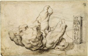 Torso of Belvedere and fragment of an obelisk by Maarten Van Heemskerck