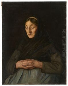 Vieille femme (<< Paysanne alsacienne en priere >>) by Gustave Stoskopf