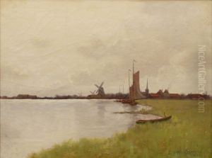 Dutch landscape by Leonard Ochtman