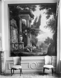 Klassiek arcadisch met het monument van de verliefde herder, 1770 gedateerd