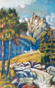 Landscape of Obersdorf. by Konrad Magi