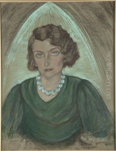 Portret Marii Choroszewskiej w zielonej sukni Portret Marii Choroszewskiej w zielonej sukni