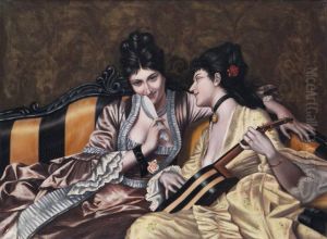 Two ladies on a sofa Two ladies on a sofa